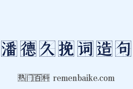 潘德久挽词造句是什么意思的图片